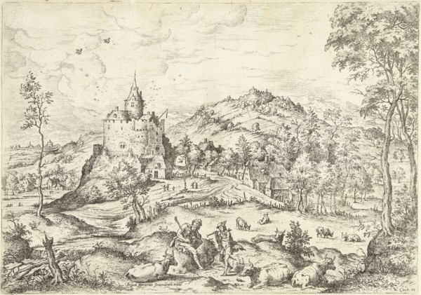 Mercury and Argus, print maker: Hieronymus Cock, c. 1551 - before 1558