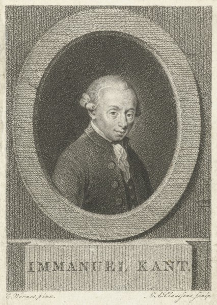 Portrait of Immanuel Kant, Lambertus Antonius Claessens, c. 1792 - c. 1808