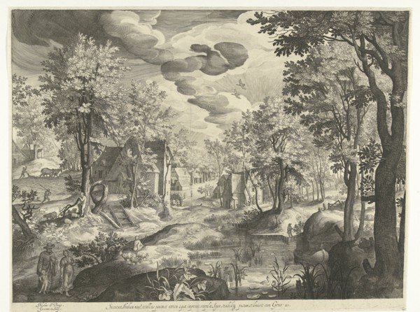 Landscape with Hagar and Ishmael, Germany, Nicolaes de Bruyn, 1581 - 1656