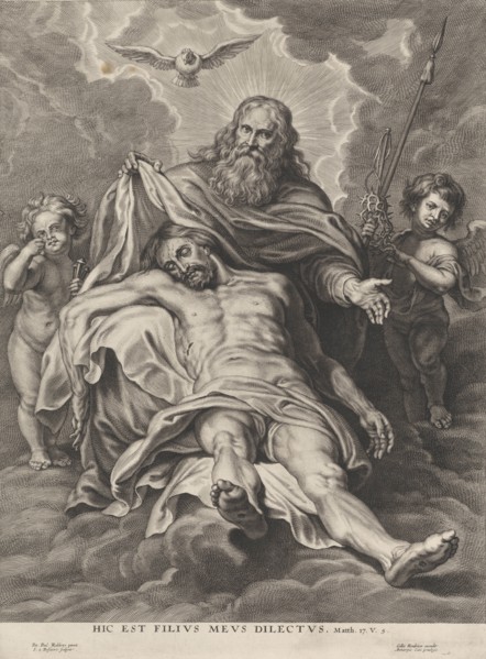Holy Trinity and angels with instruments of the Passion, Schelte Adamsz. Bolswert, Gillis Hendricx,