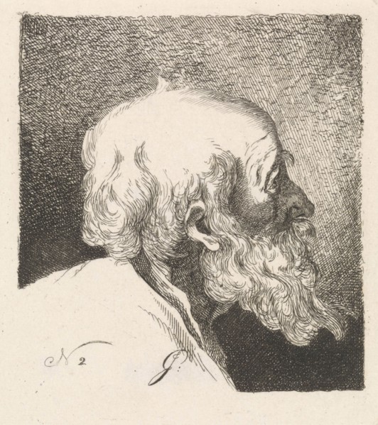 Portrait of an old man, George Jooss, 1834