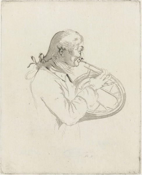 Portrait of the hornist Pelting, Louis Bernard Coclers, 1756 - 1817