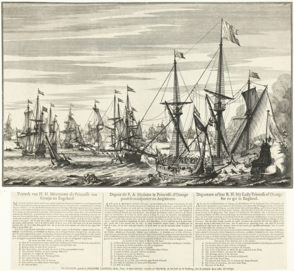 Departure of the Princess of Orange to England, 1689, Johannes Jacobsz van den Aveele, Johannes
