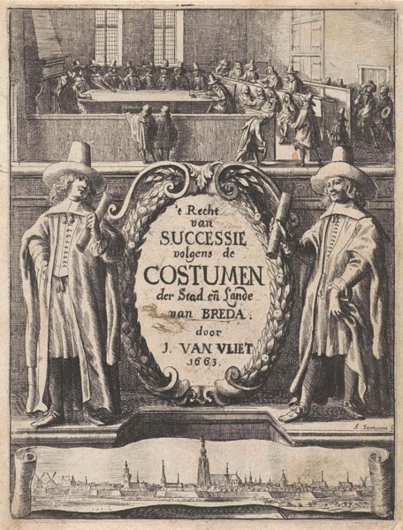 Two lawyers for courtroom, Abraham Dircksz Santvoort, Hendrick van Esch, Johannes van Esch (I),