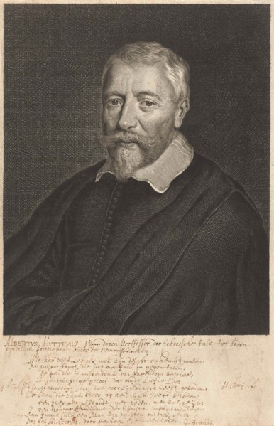 Portrait of Albertus Huttenus, Hendrik Bary, Geeraert Brandt (I), 1657 - 1707