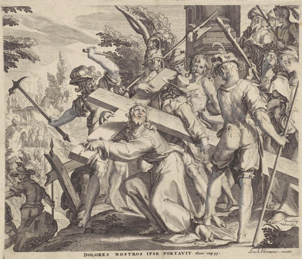 Carrying of the Cross, Willem Isaacsz. van Swanenburg, Isaac Houwens, Christoffel van Sichem, 1606