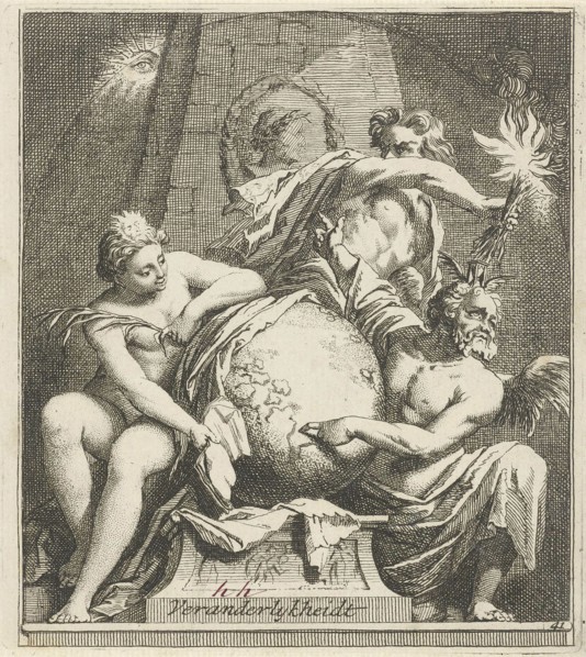 Allegory of variability, Arnold Houbraken, 1710 - 1719