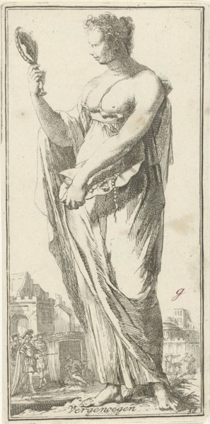 Personification of satisfaction, Arnold Houbraken, 1710 - 1719