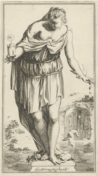 Personification of piety, Arnold Houbraken, 1710 - 1719