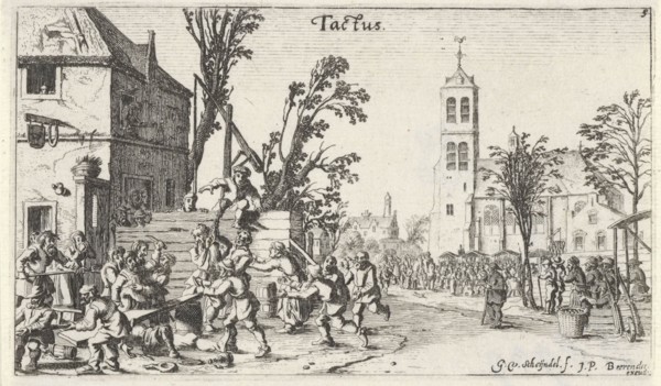 Battle at an inn (touch), Gillis van Scheyndel (I), Johannes Pietersz. Berendrecht, 1618 - 1645
