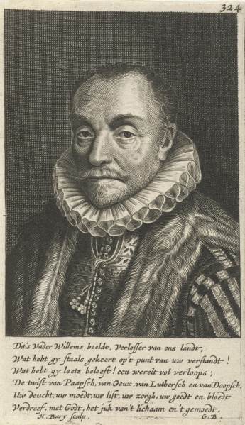 Portrait of William I, Prince of Orange, print maker: Hendrik Bary, Geeraert Brandt I, 1657 - 1707
