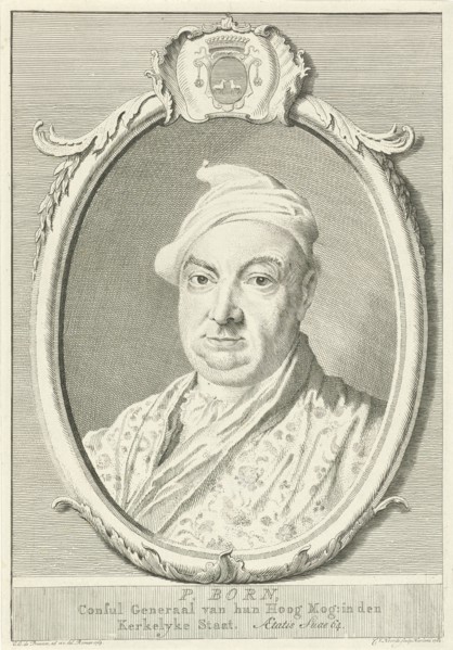 Portrait of P Born, Cornelis van Noorde, 1764
