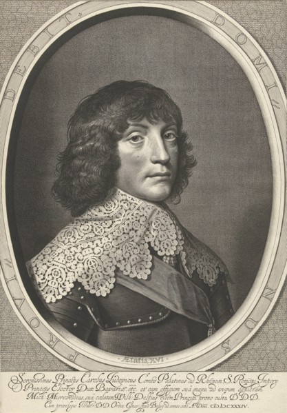 Portrait of Charles Louis, accept prince of the Palatinate at the age of 16, Willem Jacobsz. Delff,