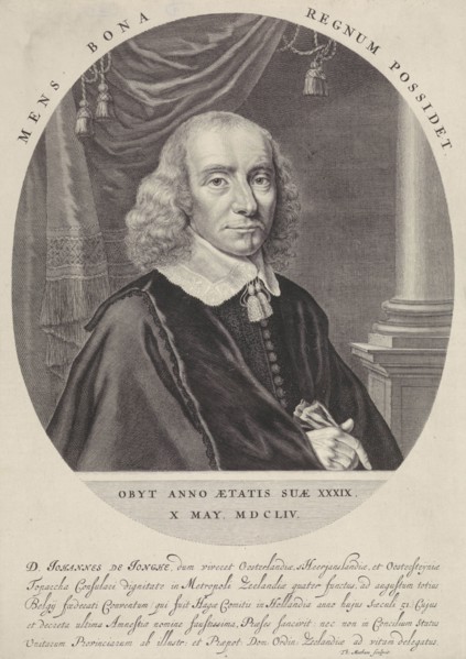 Portrait of Johannes de Jonghe, Theodor Matham, 1654 - 1676