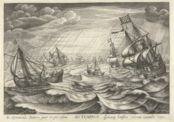 Autumn, Robert de Baudous, Cornelis Claesz. van Wieringen, Johannes Janssonius, 1618