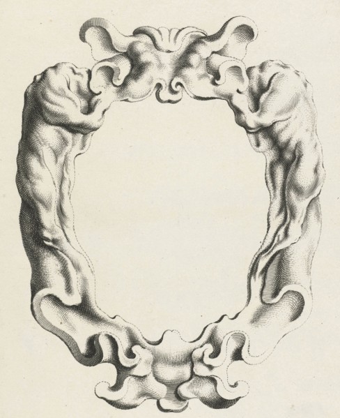 Cartouche with lobe ornament with two animals, Michiel Mosijn, Gerbrand van den Eeckhout, Clement