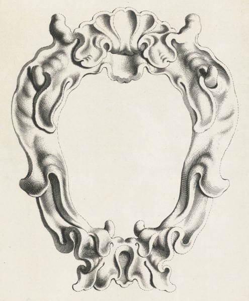 Cartouche with lobe ornament, a top shell shape, Michiel Mosijn, Gerbrand van den Eeckhout, Clement