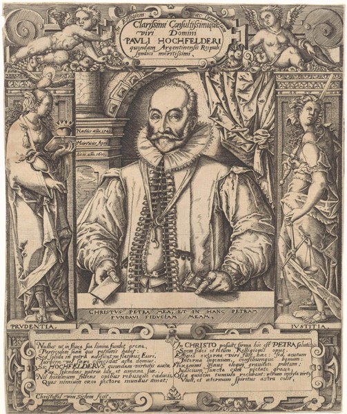 Portrait of Paul Hochfelder, Christoffel van Sichem (I), 1600