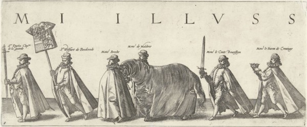 Funeral procession of William of Orange, page 8, print maker: Hendrick Goltzius, Willem Janszoon