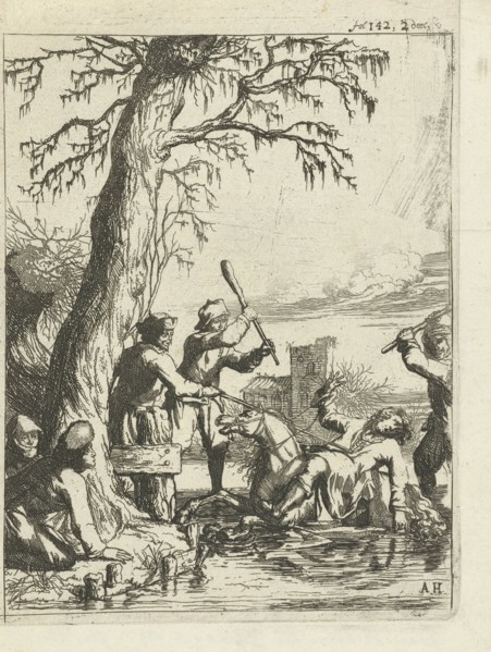 Count Willem II in Hoogwoud, falls through the ice, 1256, The Netherlands