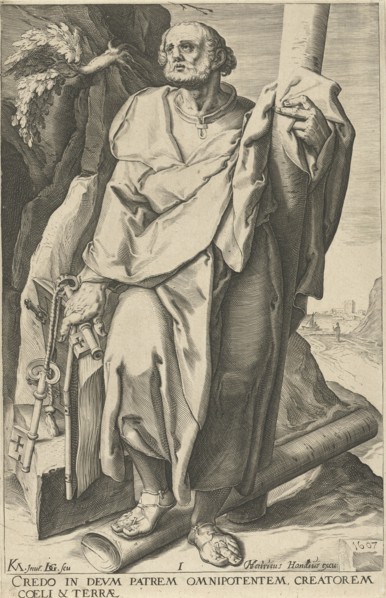 Apostle Peter, Jacob de Gheyn (II), Hendrick Hondius (I), 1591 - 1592