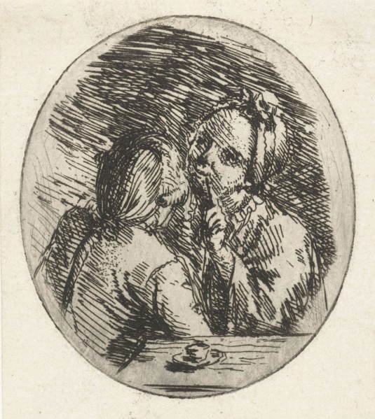 Man and woman talking, Louis Bernard Coclers, 1756 - 1817