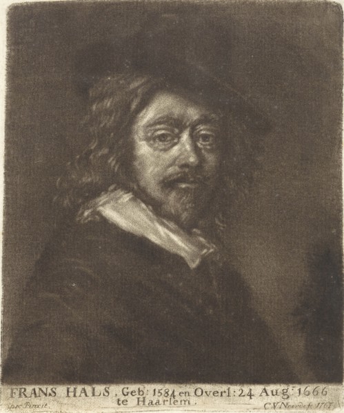 Portrait of Frans Hals with a hat, Attributed to workshop of Cornelis van Noorde, 1767