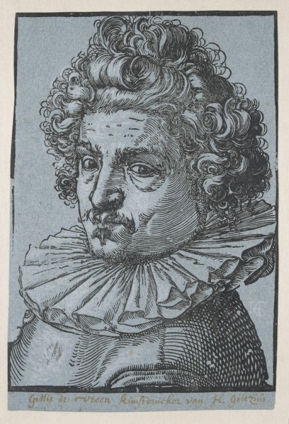 Portrait of Gillis van Breen, Hendrick Goltzius, 1586 - 1590