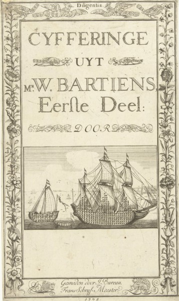 Title page of a math book, print maker: Jacques Bureau