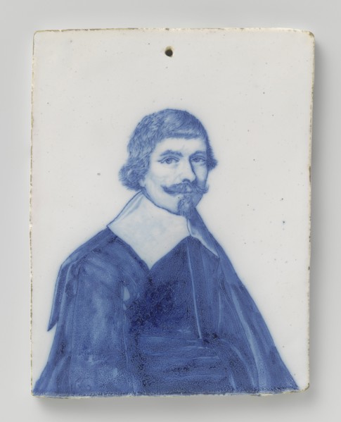 Plate with portrait preacher Robertus Junius, Anonymous, 1660