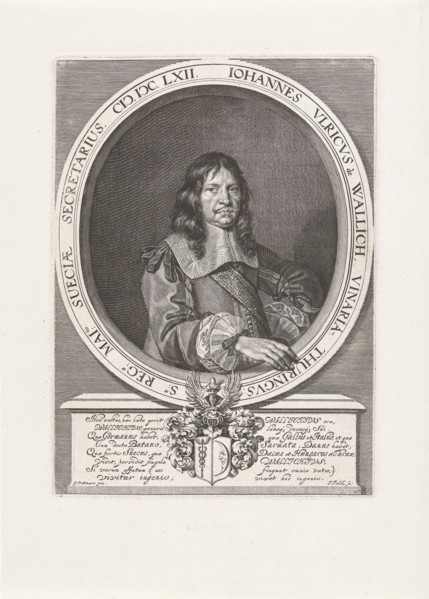 Portrait of Johann Ulrich von Wallich, Jeremias Falck, Gerd Dittmers, 1662 - 1677