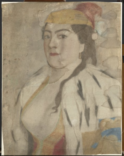 Portrait of an unknown woman from Istanbul, Jean-Etienne Liotard, 1738 - 1742