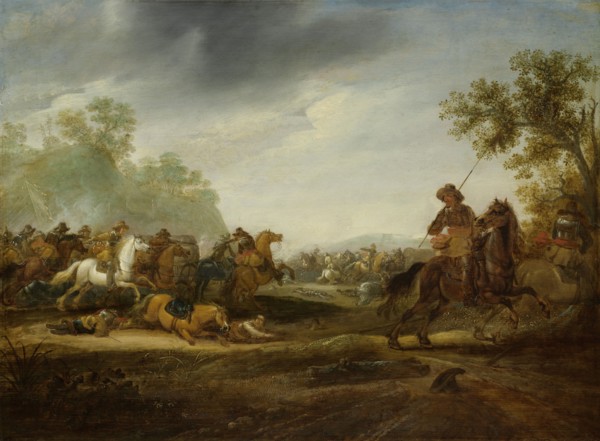 Cavalry Skirmish, attributed to A. van Hoef, 1625 - 1660