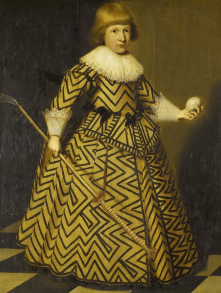Portrait of a Boy with a Kolf Stick, Wybrand de Geest, 1631