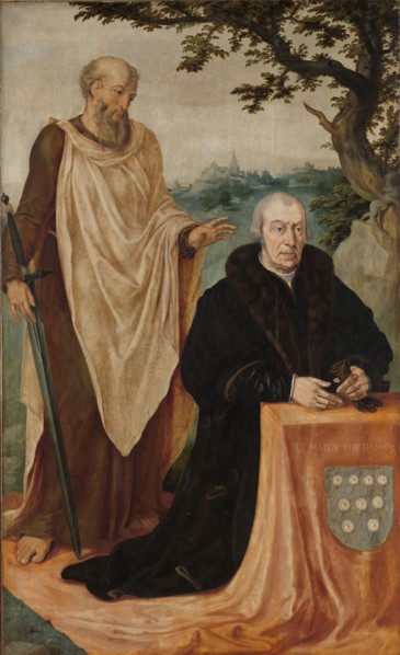 Portrait of the Donor Matelief Dammasz. with Saint Paul, Maarten van Heemskerck, 1564