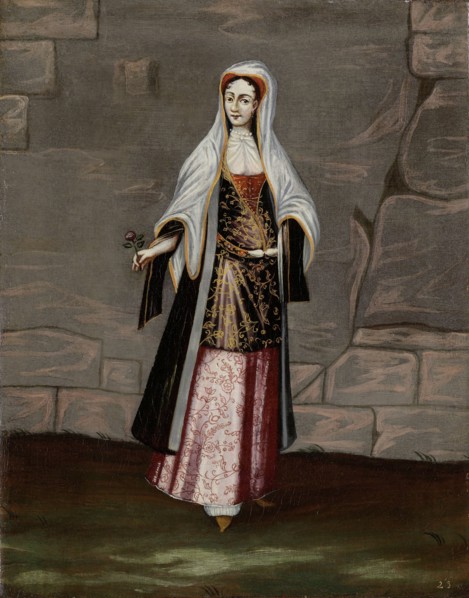 Woman from the Island of Mykonos Greece, workshop of Jean Baptiste Vanmour, 1700 - 1737