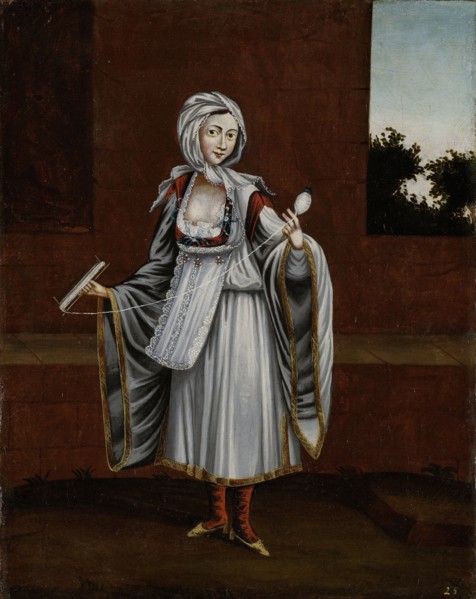 Woman from the Island of Kithnos (Thermia), Greece, workshop of Jean Baptiste Vanmour, 1700 - 1737