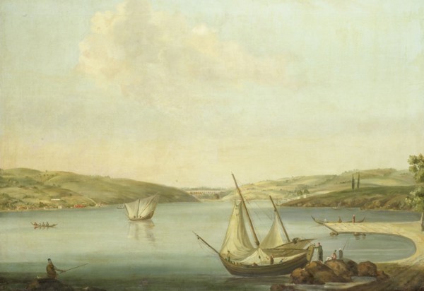 View of the Bosporus, taken from the Height of Beykoz to the northwest, with the Aqueduct of