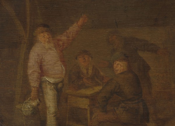 Peasants Drinking in a Barn, Pieter Hermansz. Verelst, c. 1628 - c. 1650