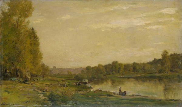 Landscape on the Oise France, Charles FranÃ§ois Daubigny, 1872