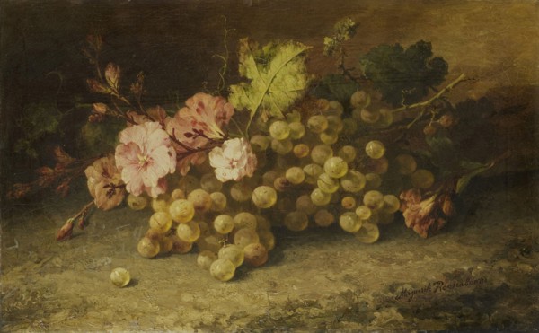 Still life with grapes, Margaretha Roosenboom, c. 1880 - c. 1896