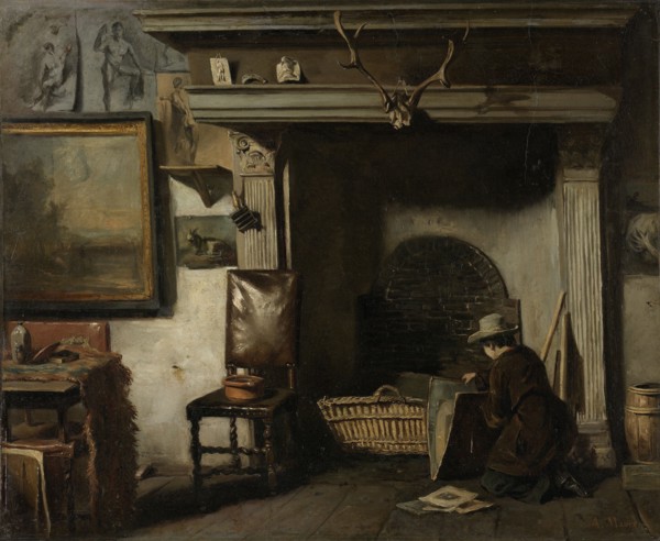 The Studio of the Haarlem Painter Pieter Frederik van Os, The Netherlands, Anton Mauve, c. 1856 - c