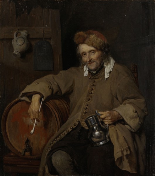 The Old Drinker, GabriÃ«l Metsu, c. 1661 - c. 1663