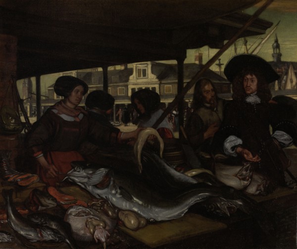 The Nieuwe Vismarkt (New Fish Market) in Amsterdam, The Netherlands, Emanuel de Witte, 1655 - 1692