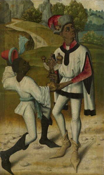 King Balthasar, one of the Three Magi, and a Servant, fragment from An Adoration of the Magi,