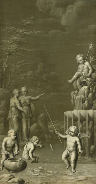 Fishing, Hendrik Carré (II), 1734