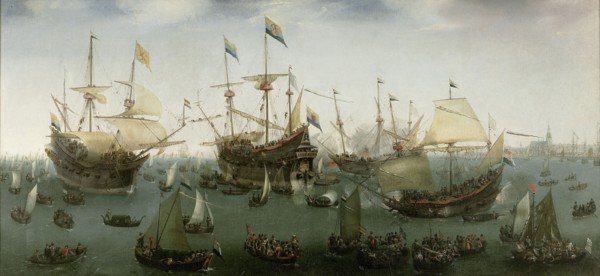 The Return to Amsterdam of the Second Expedition to the East Indies, Hendrik Cornelisz. Vroom, 1599