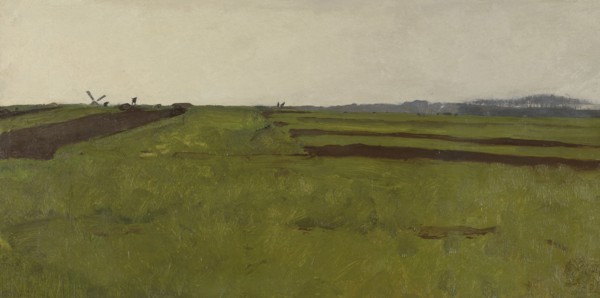 Landscape with fields, Willem Witsen, 1885 - 1922