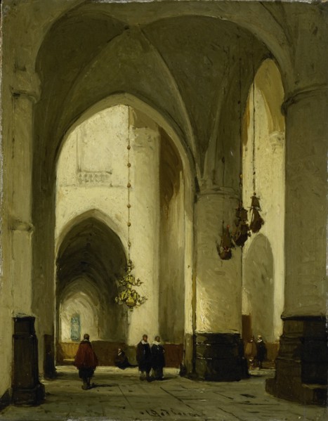Interior of the Great or St. Bavo Church in Haarlem, The Netherlands, Johannes Bosboom, c. 1860 - c