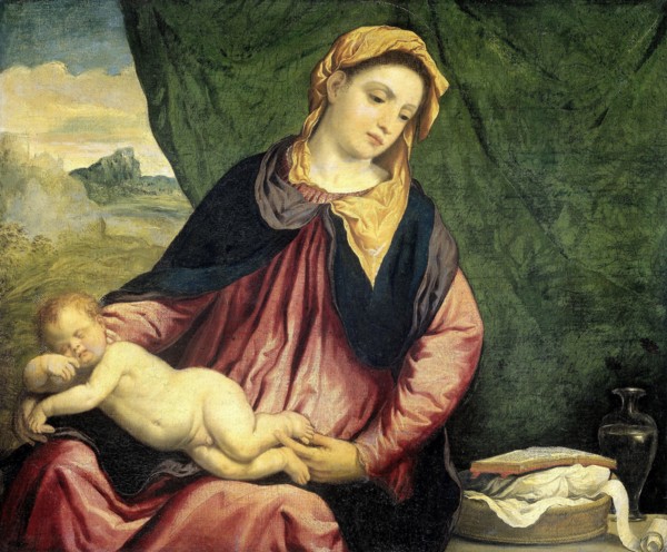 Virgin with Sleeping Child, Paris Bordone, 1540 - 1560